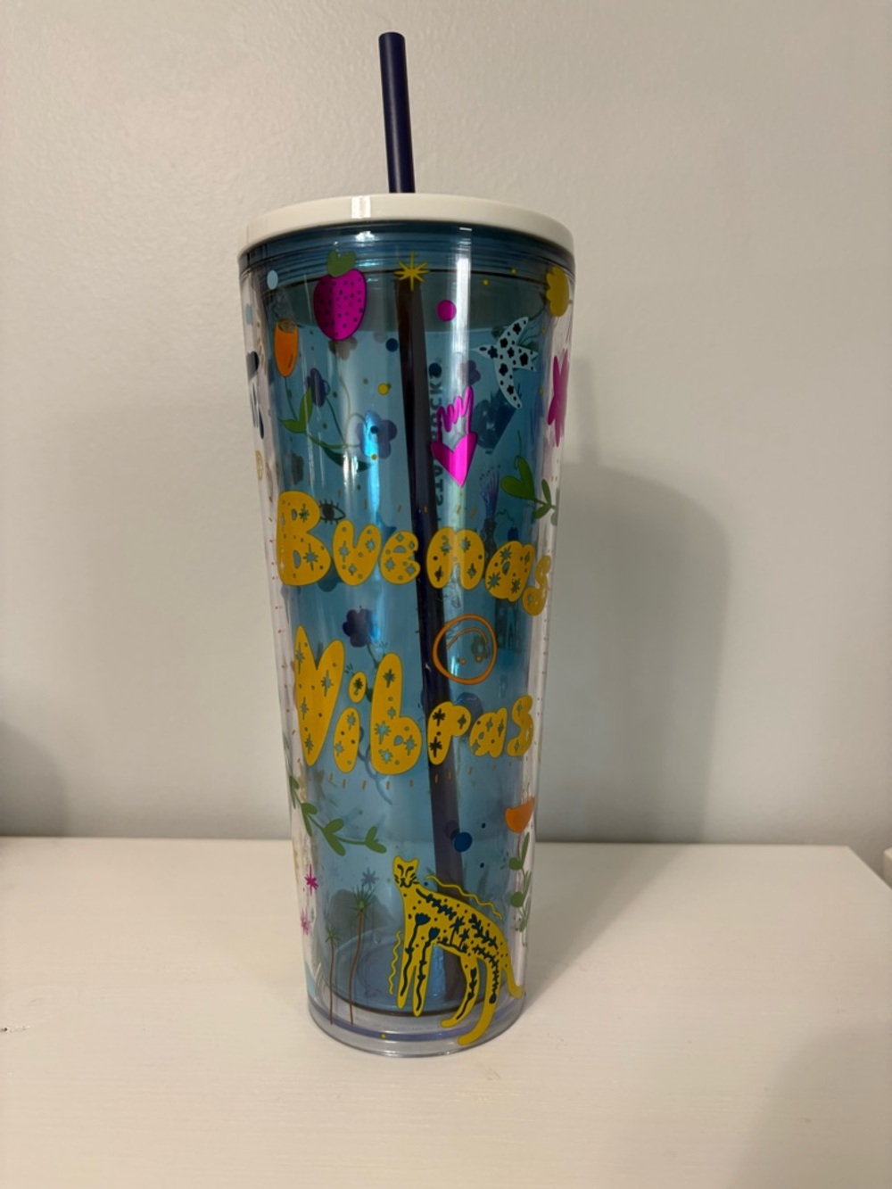 Rare Starbucks 2023 Artist Series "Buenas Vibras" Venti Tumbler
